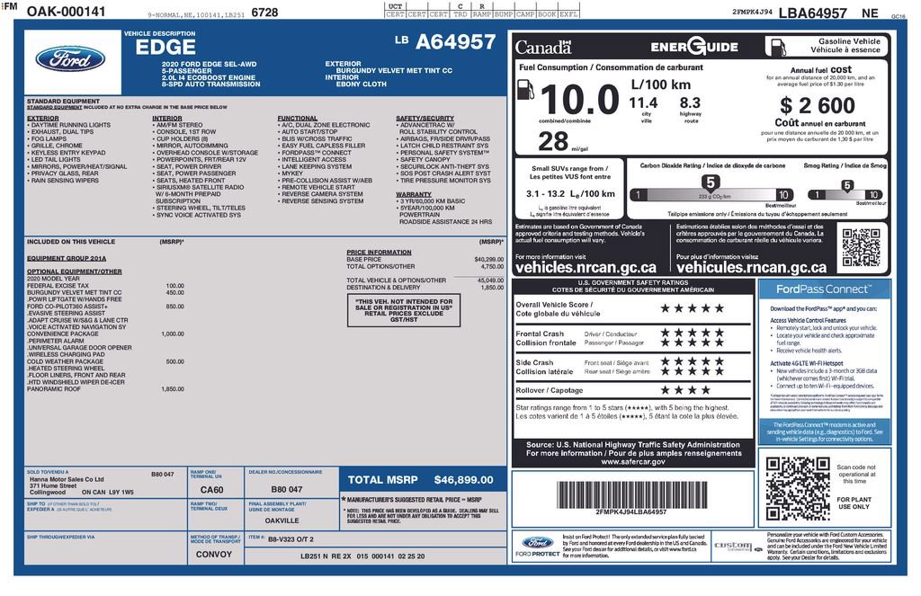 Used 2020 Ford Edge SEL w/ Convenience Package image 12