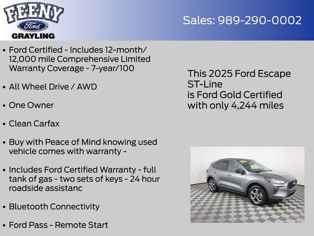 Certified 2025 Ford Escape ST-Line w/ Tech Pack #1 AWD/4WD image 4