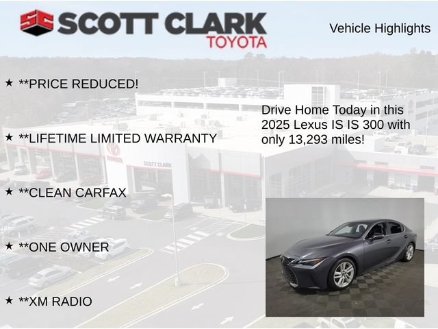 Used 2025 Lexus IS 300 w/ Comfort Package RWD image 13