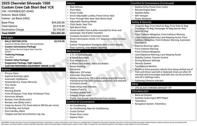 New 2025 Chevrolet Silverado 1500 Custom w/ Rally Edition AWD/4WD image 4