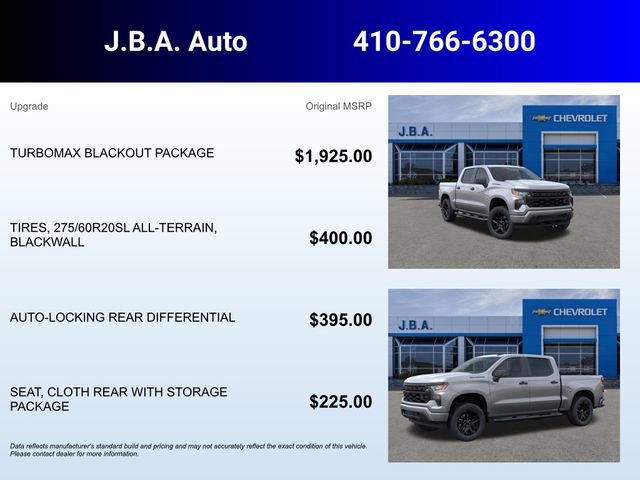 New 2026 Chevrolet Silverado 1500 Custom w/ Turbomax Blackout Package image 5