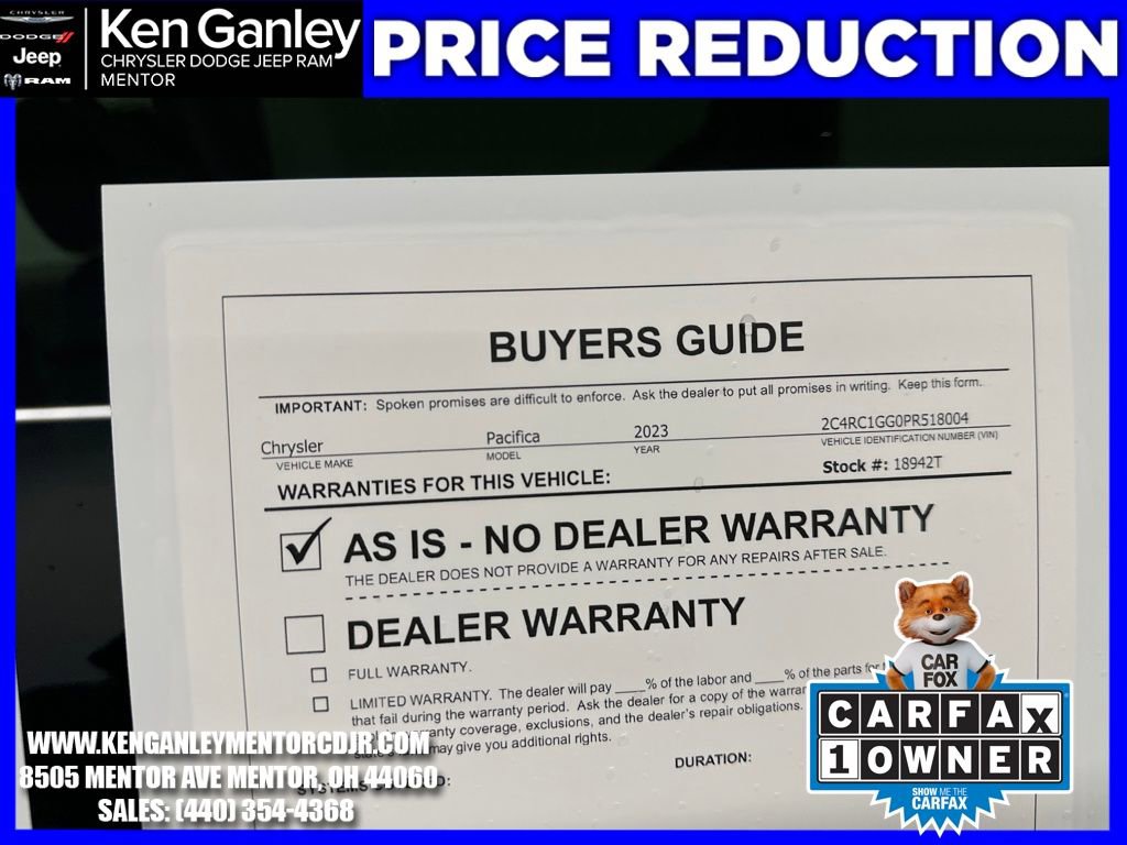 Used 2023 Chrysler Pacifica Limited w/ Uconnect Theater Family Group image 28