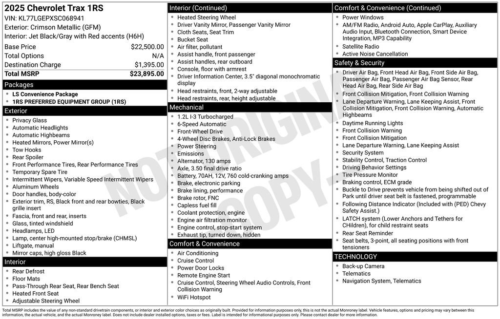 Used 2025 Chevrolet Trax RS FWD image 6