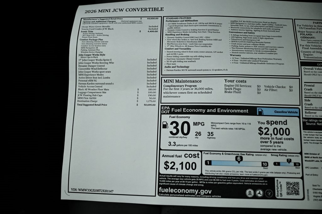 New 2026 MINI Cooper John Cooper Works image 39