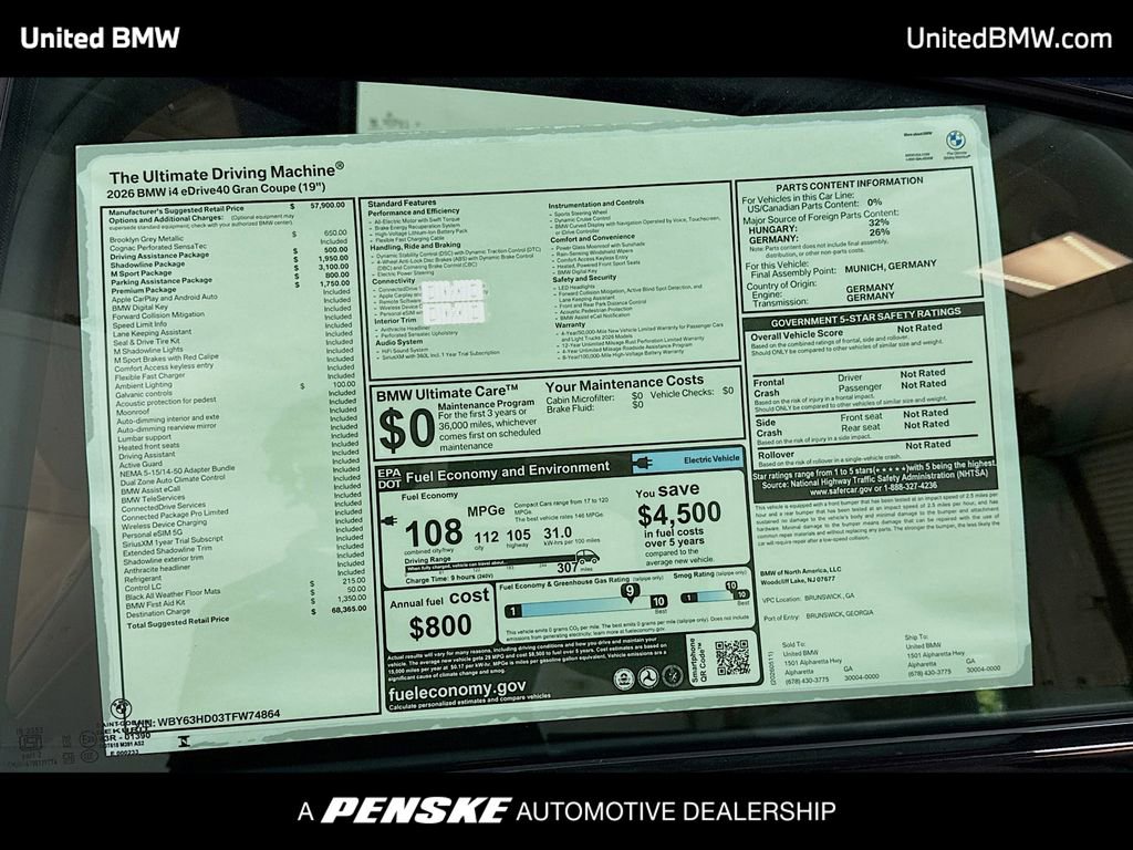 New 2026 BMW i4 eDrive40 w/ M Sport Package RWD image 15