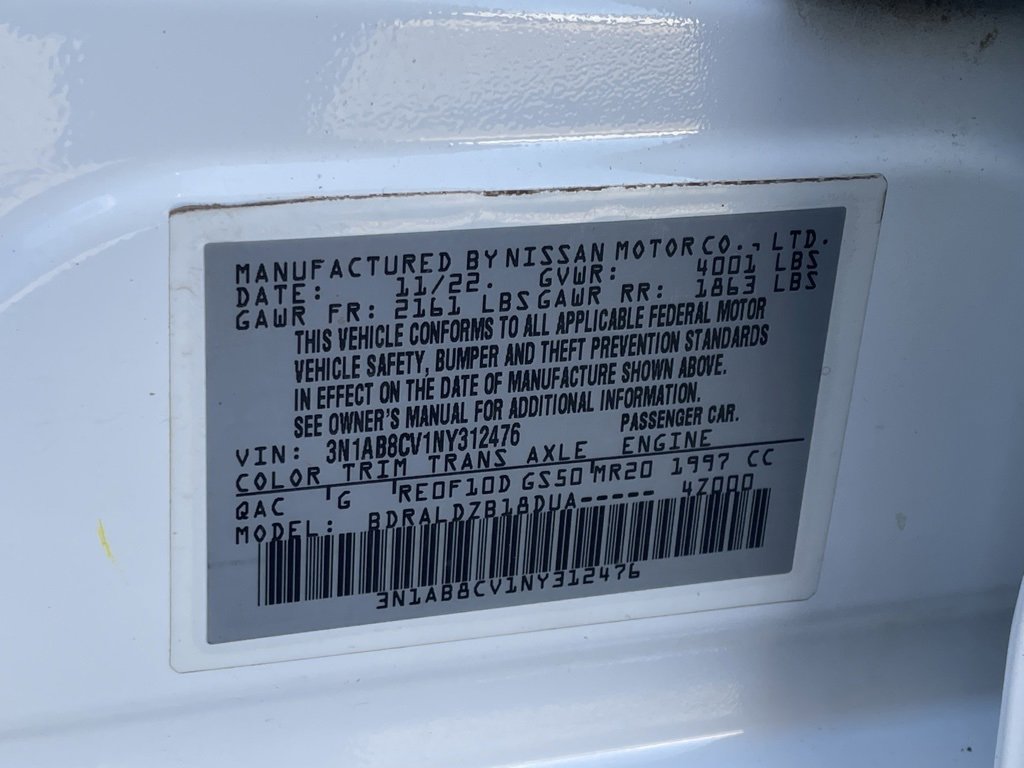 Used 2022 Nissan Sentra SV w/ Trunk Package image 30