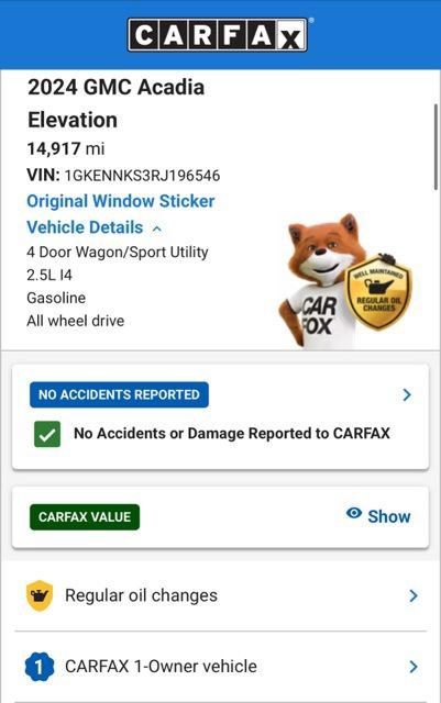 Used 2024 GMC Acadia Elevation w/ Luxury Package image 4