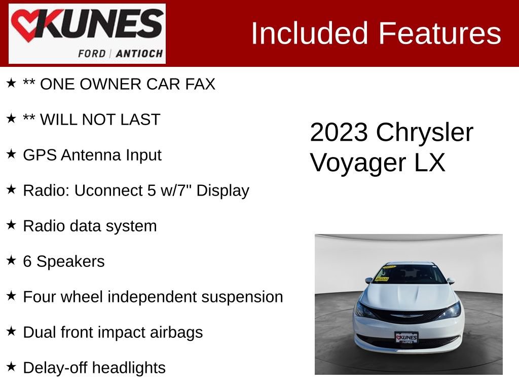 Used 2023 Chrysler Voyager LX FWD image 4