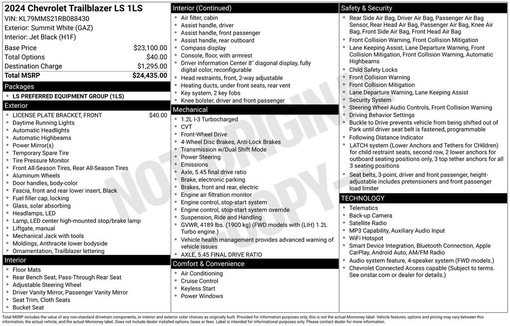 Certified 2024 Chevrolet TrailBlazer LS FWD image 5