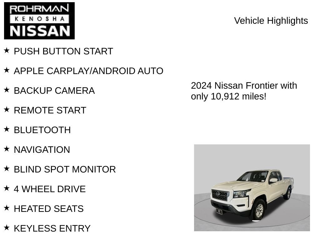 Certified 2024 Nissan Frontier SV w/ Technology Package AWD/4WD image 8
