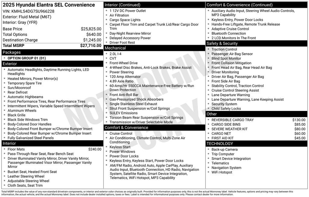 Certified 2025 Hyundai Elantra SEL image 30