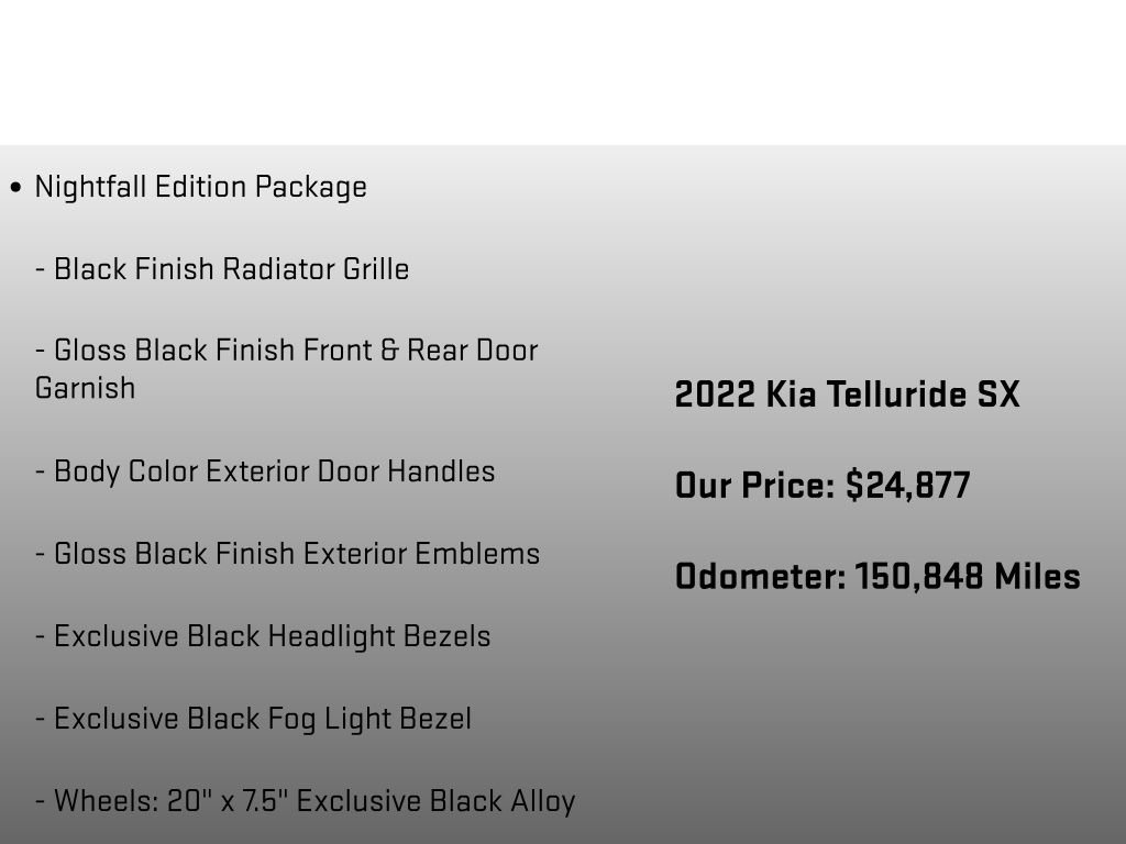 Used 2022 Kia Telluride SX w/ Nightfall Edition Package AWD/4WD image 6