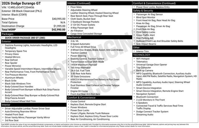 Used 2026 Dodge Durango GT AWD/4WD image 9