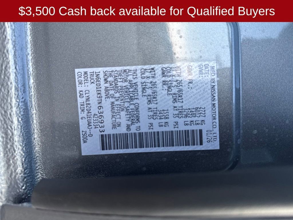 New 2026 Nissan Frontier SV w/ All-Weather Content Package image 32