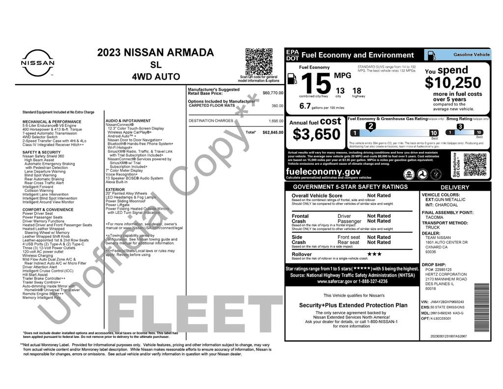 Certified 2023 Nissan Armada SL image 32