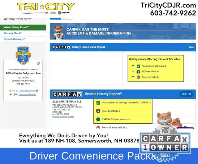 Used 2022 GMC Terrain SLE w/ Driver Convenience Package image 2