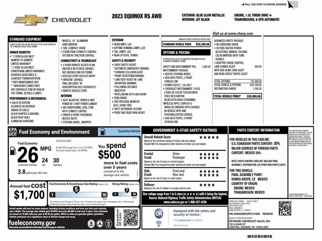 Certified 2023 Chevrolet Equinox RS image 3