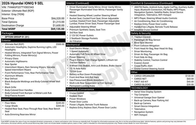 New 2026 Hyundai Ioniq 9 SEL image 4