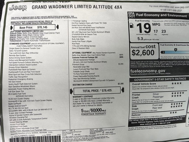 New 2026 Jeep Grand Wagoneer Limited image 44