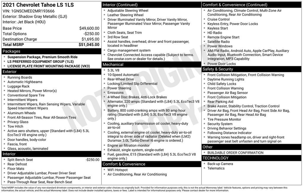 Used 2021 Chevrolet Tahoe LS image 8