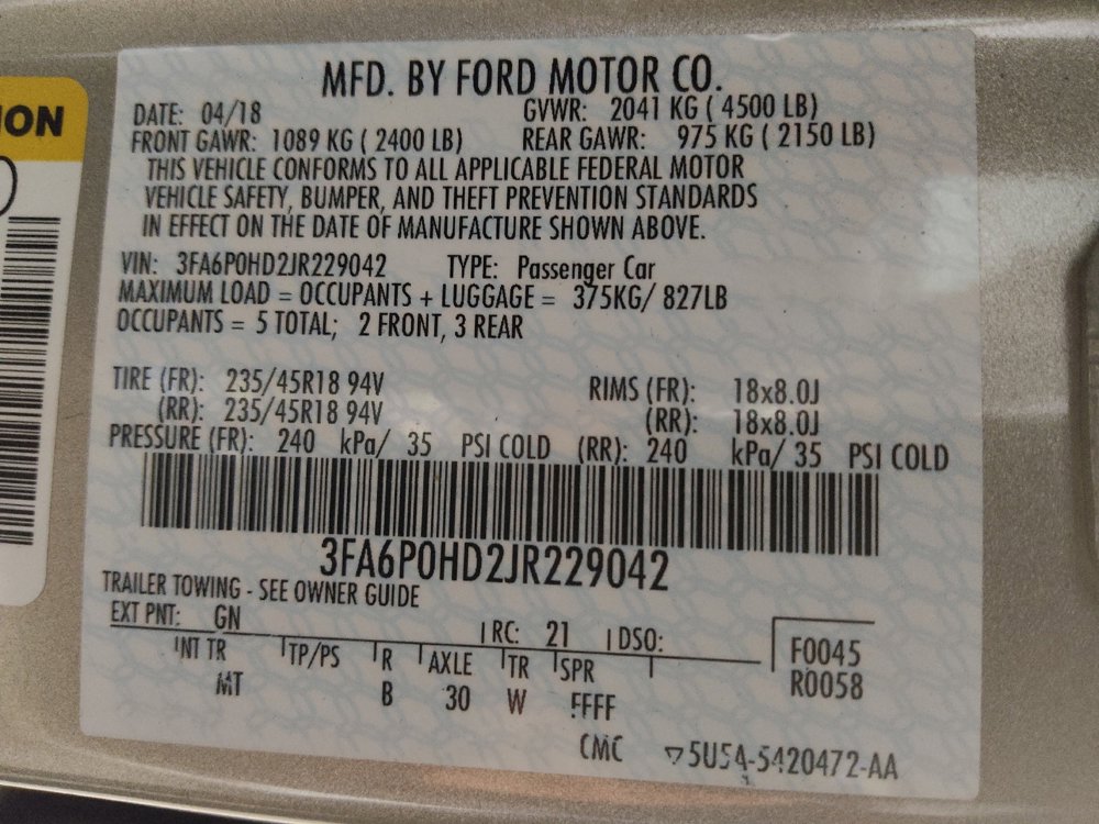 Used 2018 Ford Fusion SE w/ Equipment Group 201A FWD image 33