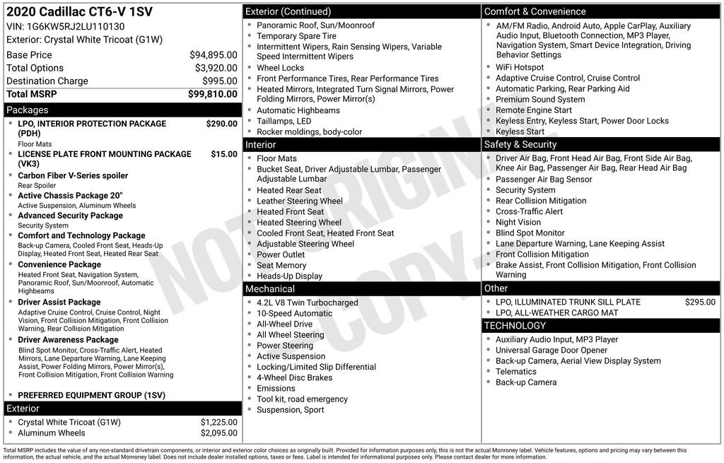 Used 2020 Cadillac CT6 V image 55