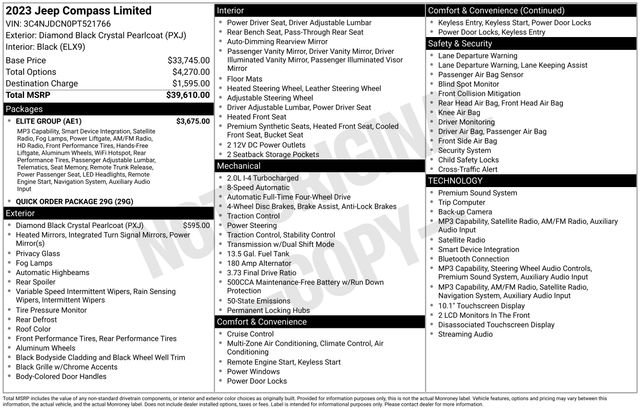 Used 2023 Jeep Compass Limited w/ Elite Group image 7
