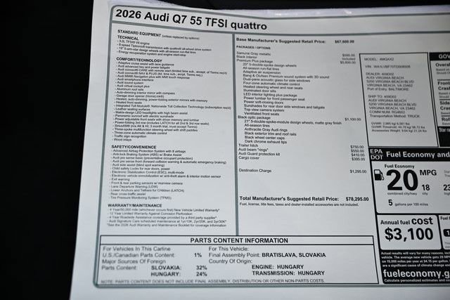 New 2026 Audi Q7 3.0T Premium Plus image 43