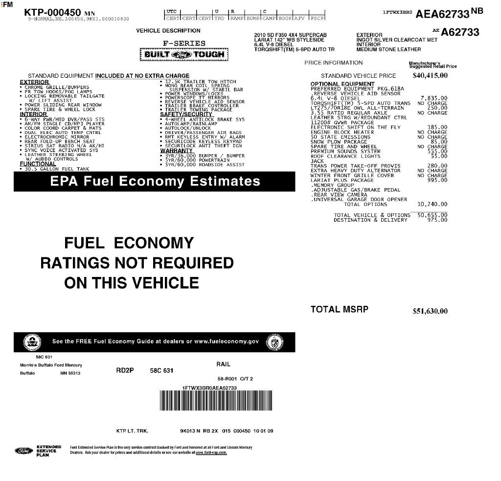 Used 2010 Ford F350 Lariat AWD/4WD image 17