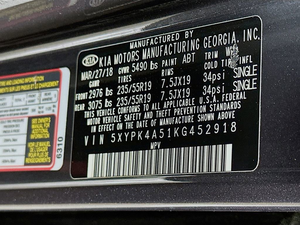 Certified 2019 Kia Sorento SX w/ SX Touring Package FWD image 37