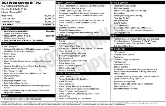 New 2026 Dodge Durango R/T w/ Blacktop Package AWD/4WD image 3