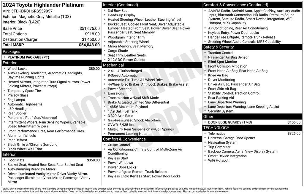 Used 2024 Toyota Highlander Platinum image 23