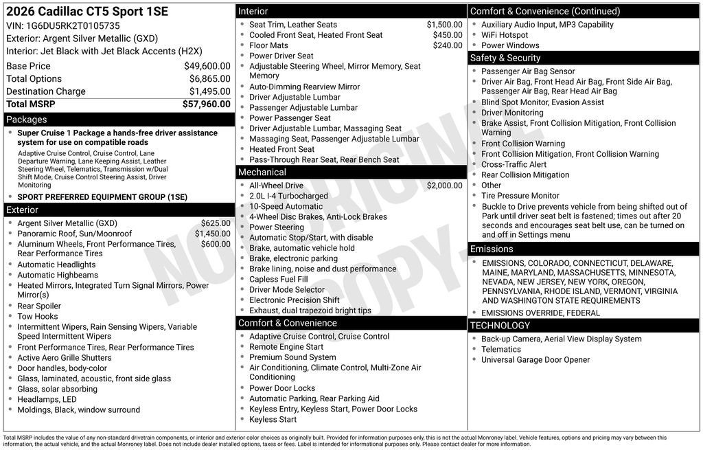 New 2026 Cadillac CT5 Sport image 4
