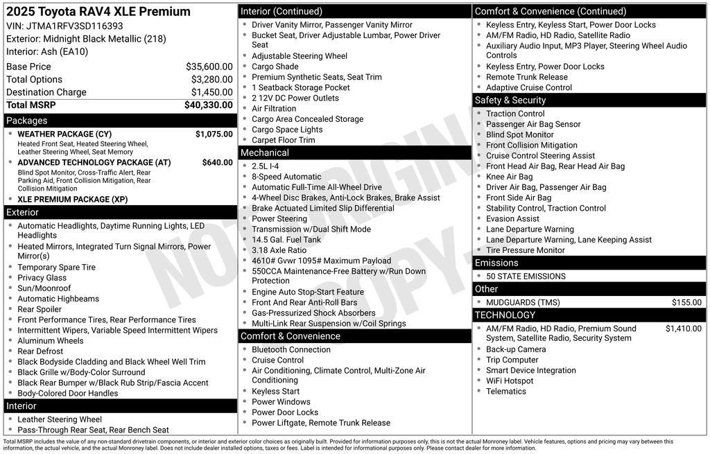 New 2025 Toyota RAV4 XLE Premium w/ Weather Package image 36