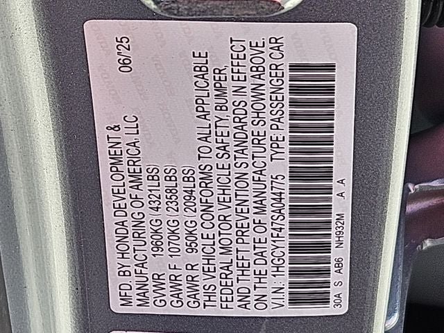 Certified 2025 Honda Accord SE image 43