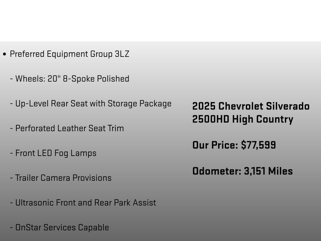 Used 2025 Chevrolet Silverado 2500 High Country w/ Midnight Edition image 26