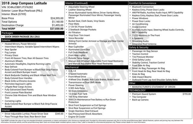 Used 2018 Jeep Compass Latitude image 2