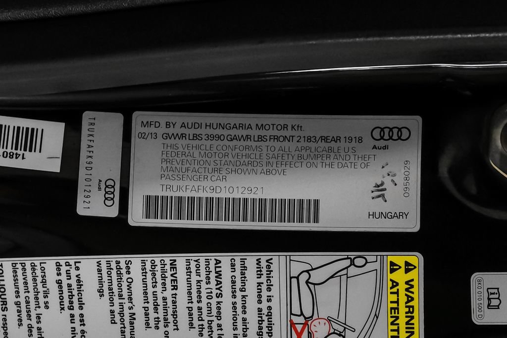 Used 2013 Audi TT 2.0T Prestige w/ Prestige Pkg AWD/4WD image 50