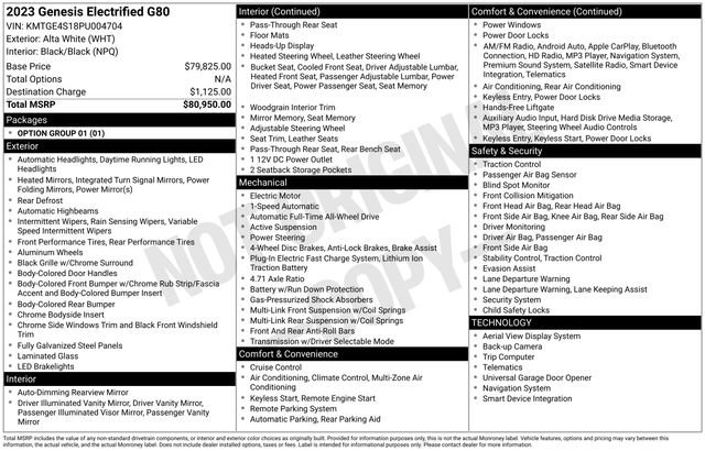 Used 2023 Genesis G80 Base image 15