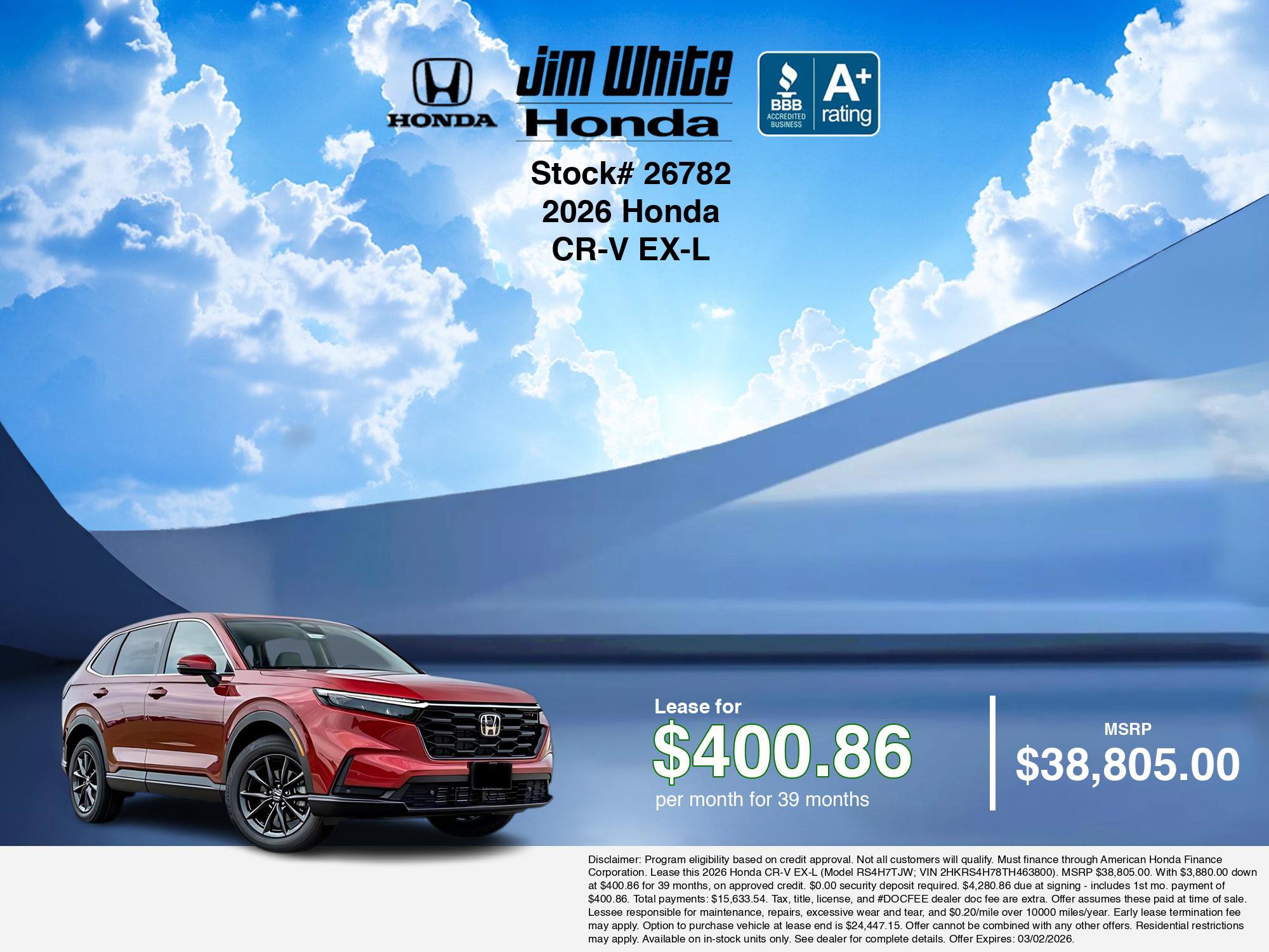 New 2026 Honda CR-V EX-L image 3