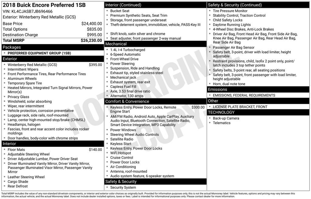 Used 2018 Buick Encore Preferred image 36