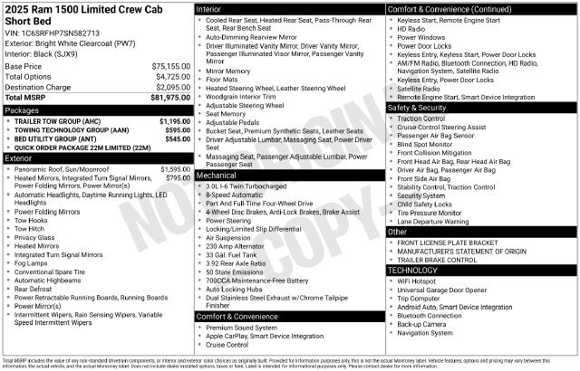 New 2025 RAM 1500 Limited w/ Trailer Tow Group AWD/4WD image 31