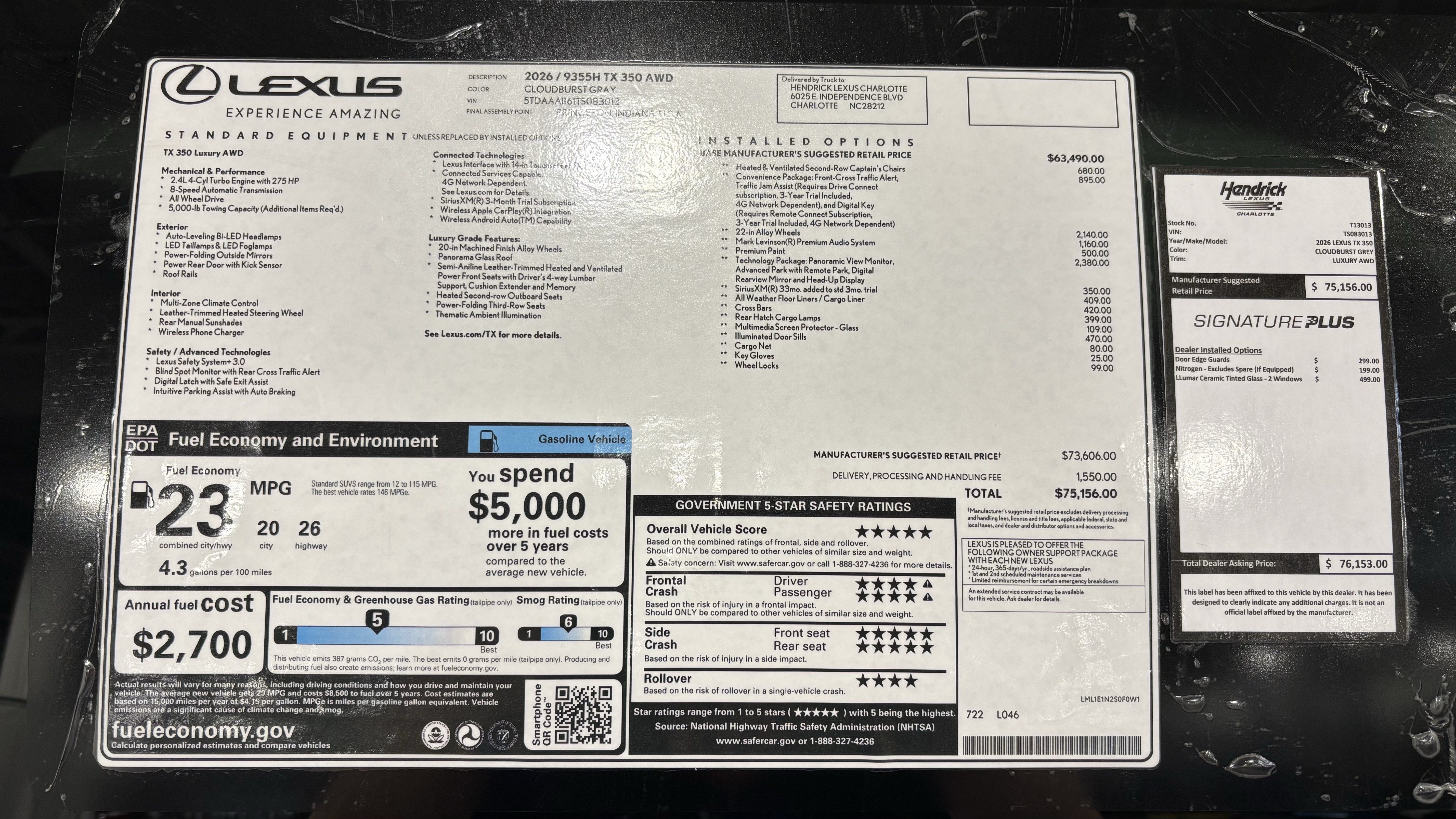 New 2026 Lexus TX 350 AWD image 44