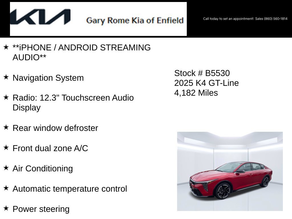 Certified 2025 Kia K4 GT-Line w/ GT-Line Sunroof Package FWD image 15