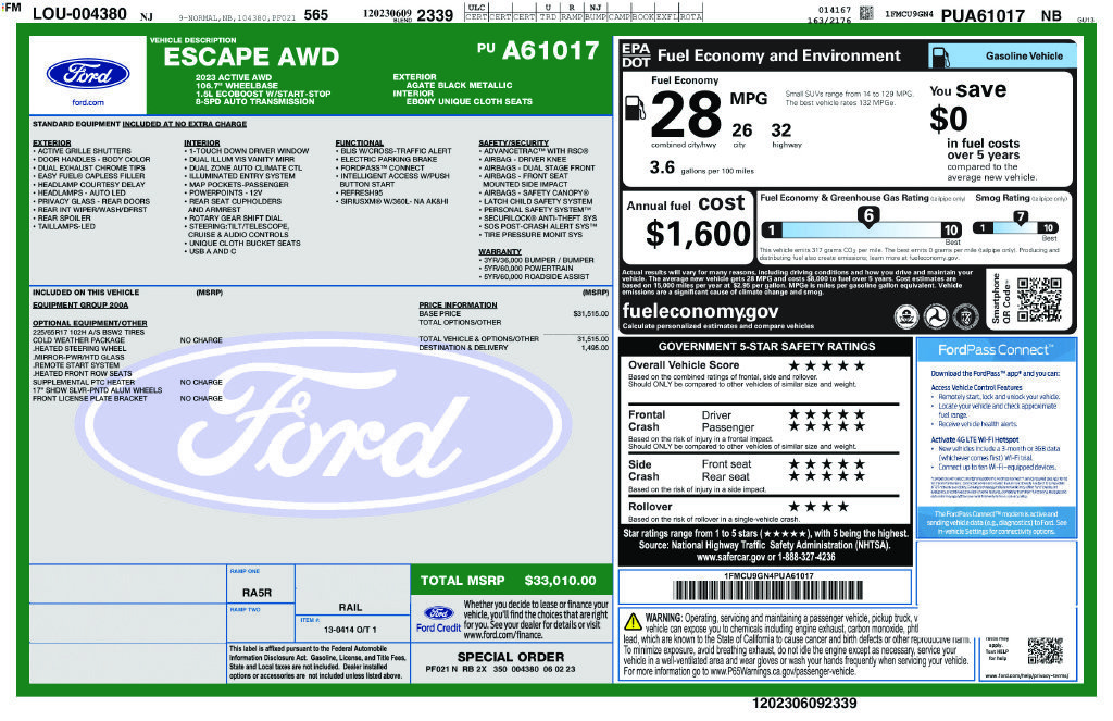 Used 2023 Ford Escape Active AWD/4WD image 21