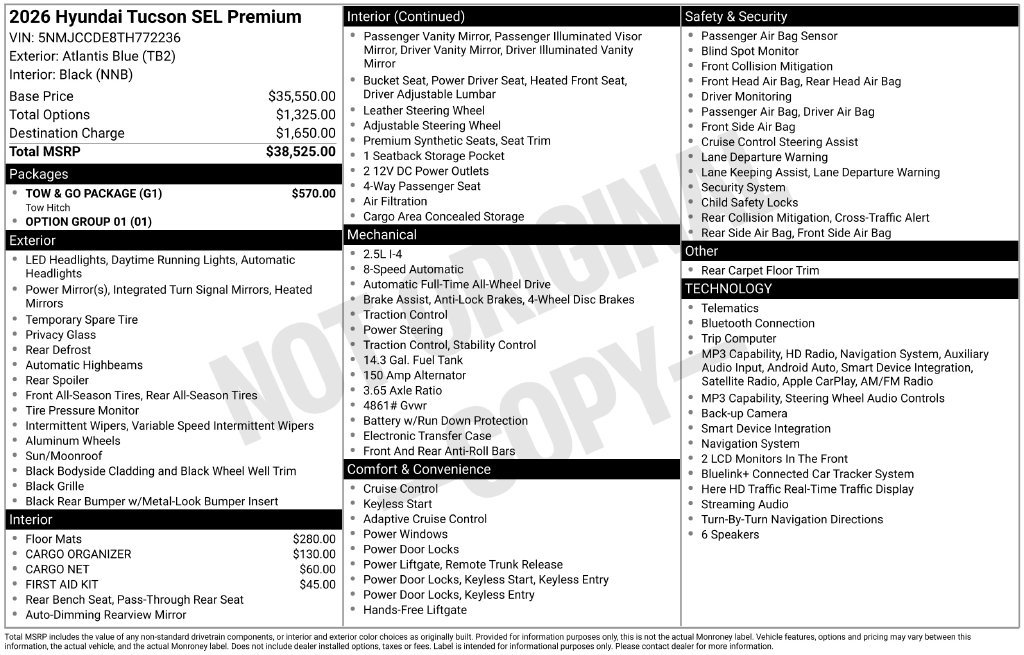 New 2026 Hyundai Tucson SEL w/ Tow & Go Package AWD/4WD image 25