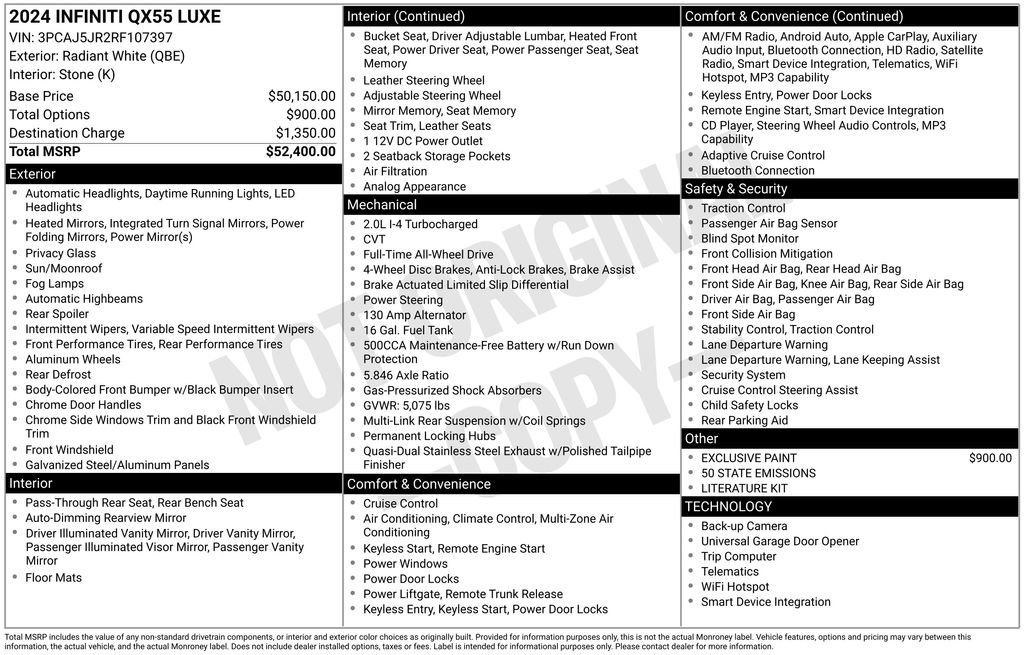 Used 2024 INFINITI QX55 Luxe image 5