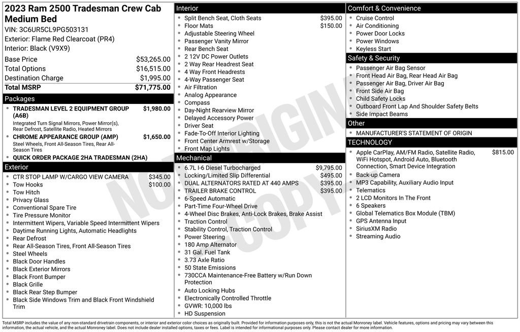 Certified 2023 RAM 2500 Tradesman AWD/4WD image 40