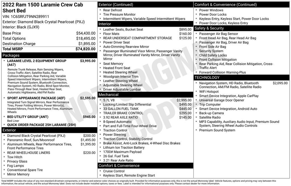 Used 2022 RAM 1500 Laramie AWD/4WD image 14