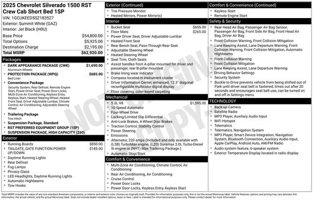 Used 2025 Chevrolet Silverado 1500 RST w/ Dark Appearance Package AWD/4WD image 22